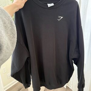 Gym shark - Black oversized Crewneck